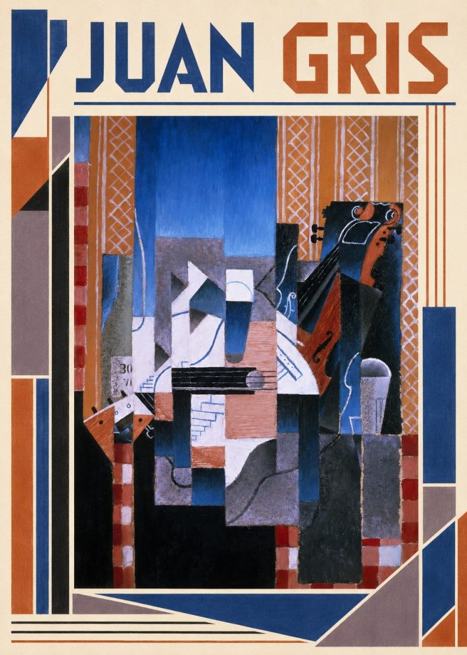Juan Gris Still Life with Guitar and Violin No1 - Juliste