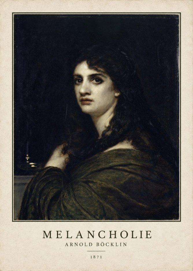 Arnold Böcklin Melancholie No3 - Juliste