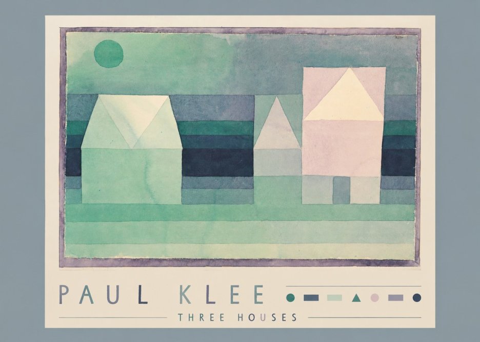 Paul Klee Three Houses No3 - Juliste