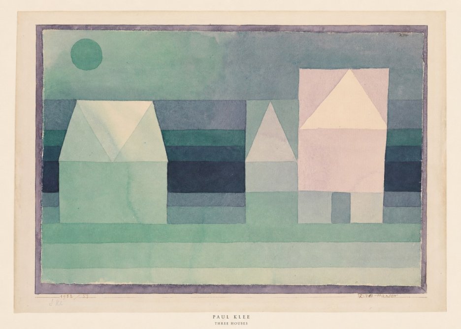 Paul Klee Three Houses No6 - Juliste