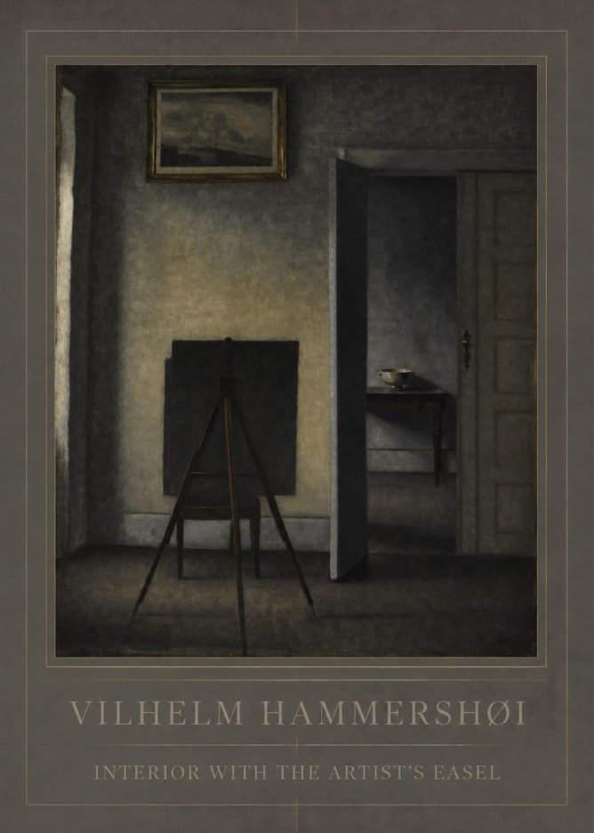 Vilhelm Hammershøi Interior with the Artist's Easel III No1 - Juliste