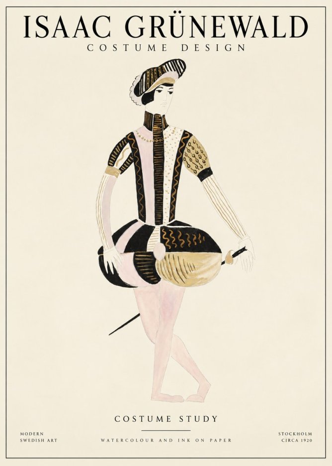 Isaac Grünewald Costume Study VI No1 - Juliste
