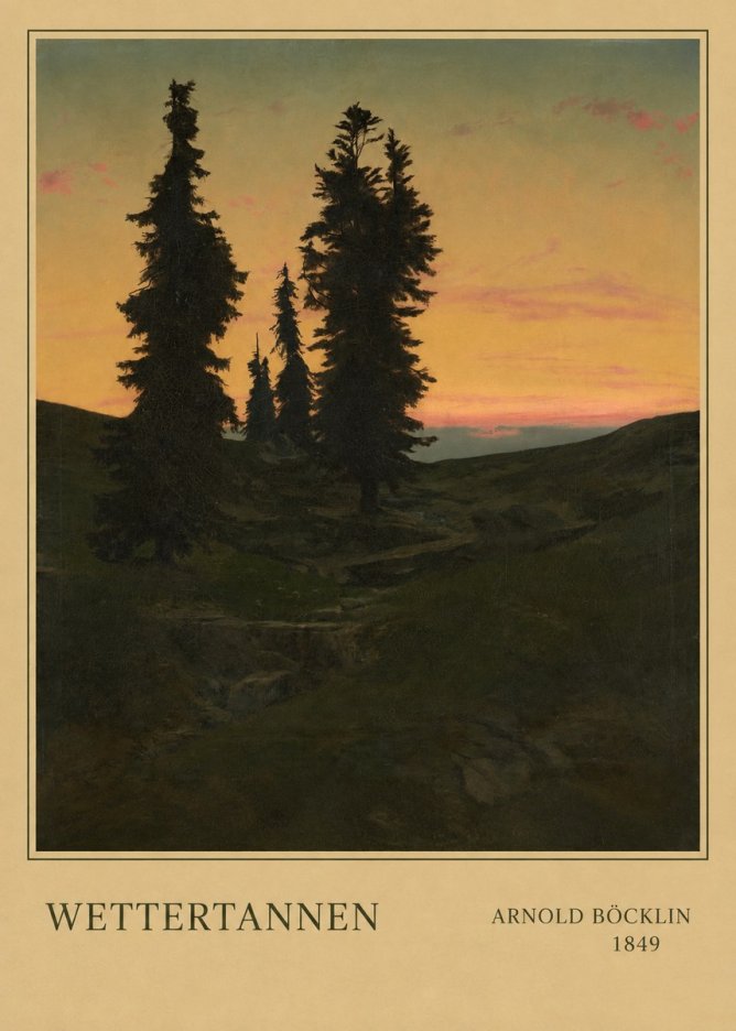 Arnold Böcklin Wettertannen No3 - Juliste