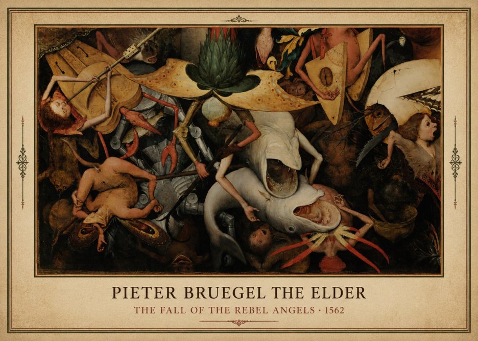 Pieter Bruegel The Fall of the Rebel Angels VI No3 - Juliste