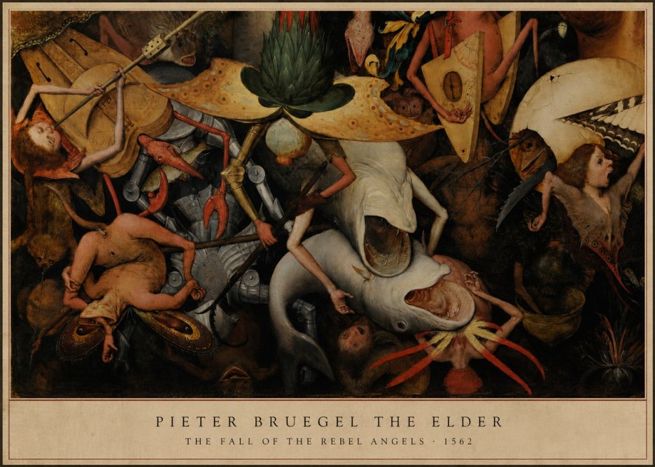 Pieter Bruegel The Fall of the Rebel Angels VI No6 - Juliste