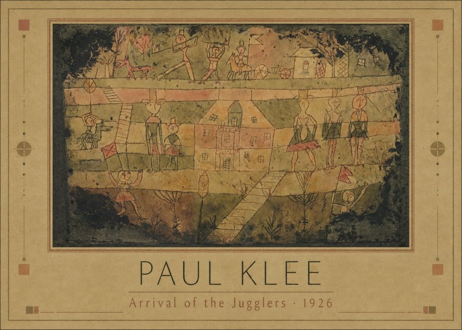 Paul Klee Arrival of the Jugglers No1 - Juliste