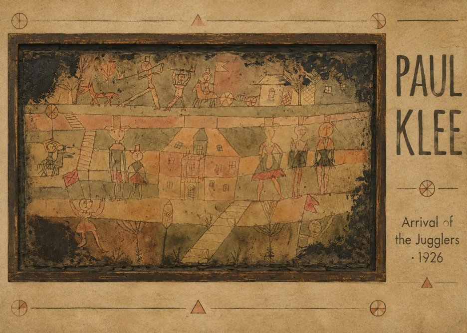 Paul Klee Arrival of the Jugglers No5 - Juliste