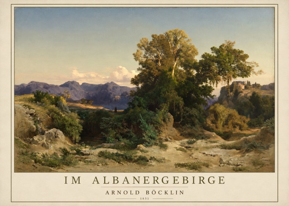 Arnold Böcklin Im Albanergebirge No1 - Juliste