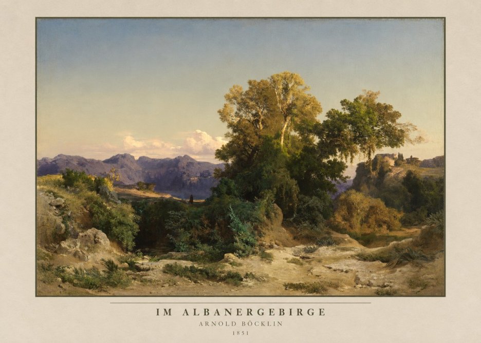 Arnold Böcklin Im Albanergebirge No3 - Juliste