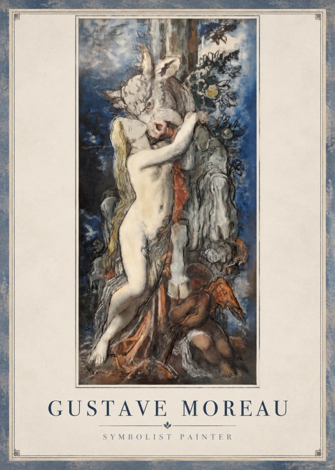 Gustave Moreau Europe and the Bull No2 - Juliste