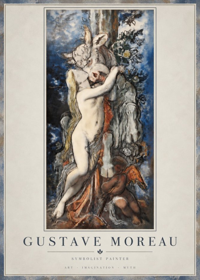 Gustave Moreau Europe and the Bull No4 - Juliste