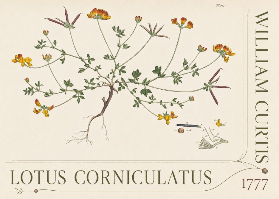 William Curtis Lotus Corniculatus III No5 - Juliste
