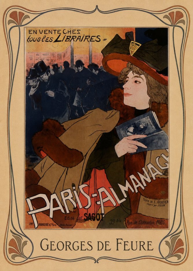 Georges de Feure Paris-almanach IV No1 - Juliste