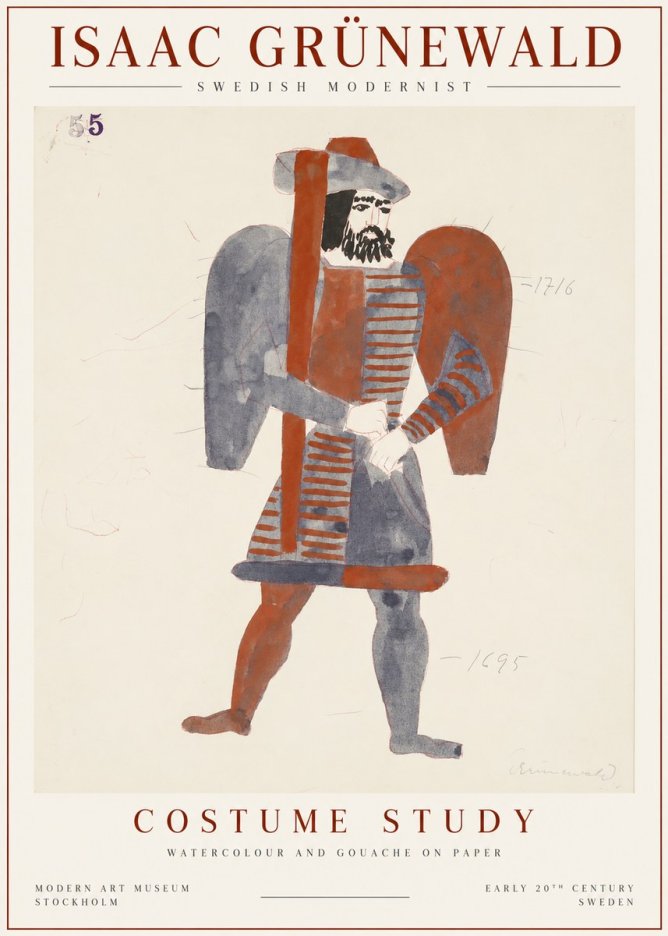 Isaac Grünewald Costume Study VII No1 - Juliste