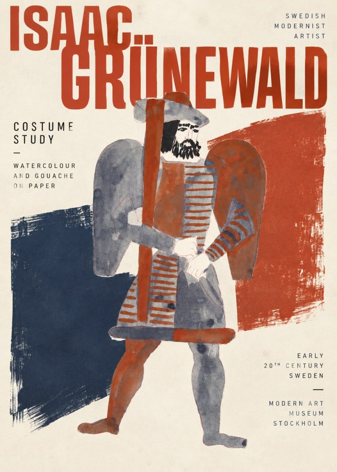 Isaac Grünewald Costume Study VII No2 - Juliste