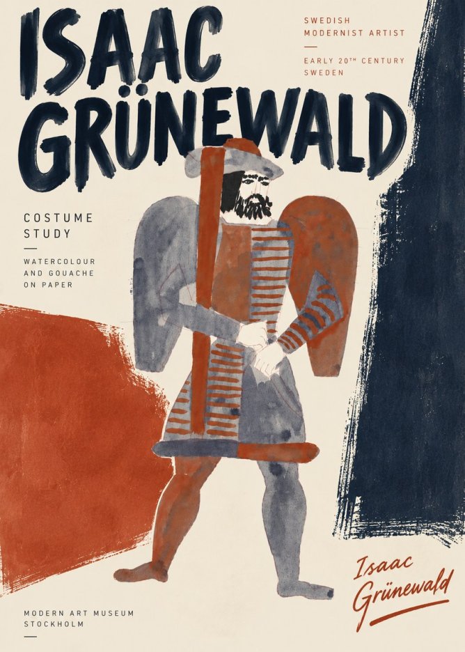 Isaac Grünewald Costume Study VII No5 - Juliste