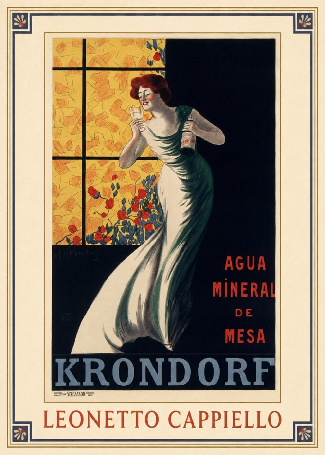 Leonetto Cappiello Agua Mineral De Mesa Krondorf No1 - Juliste
