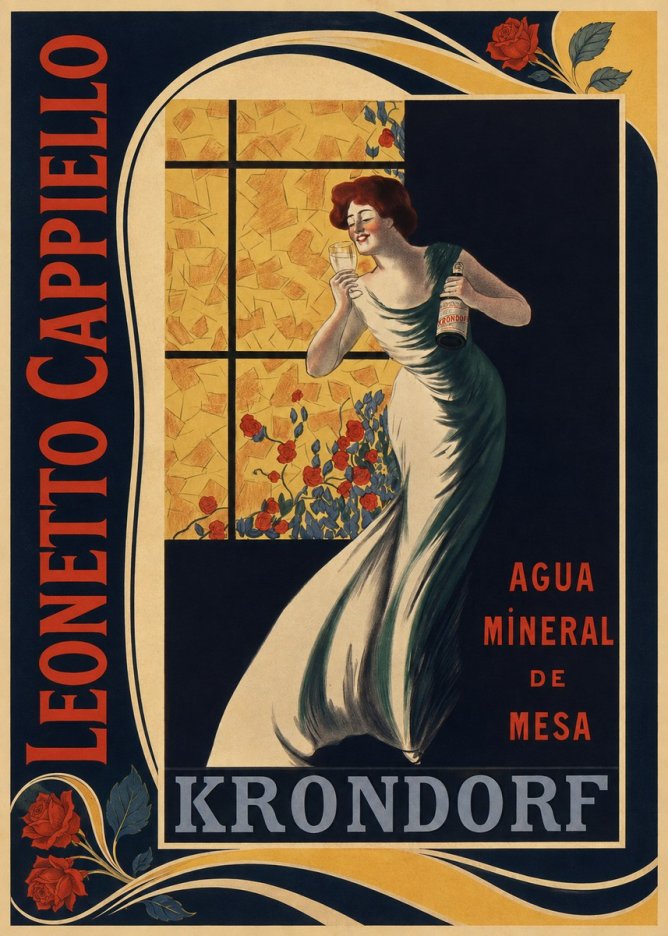 Leonetto Cappiello Agua Mineral De Mesa Krondorf No2 - Juliste