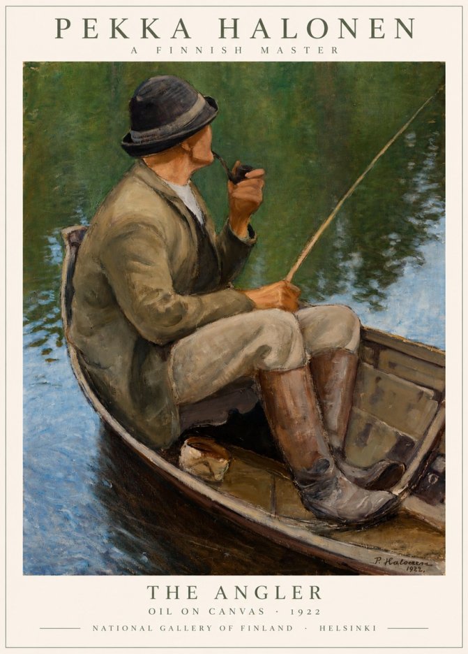 Pekka Halonen The Angler No1 - Juliste
