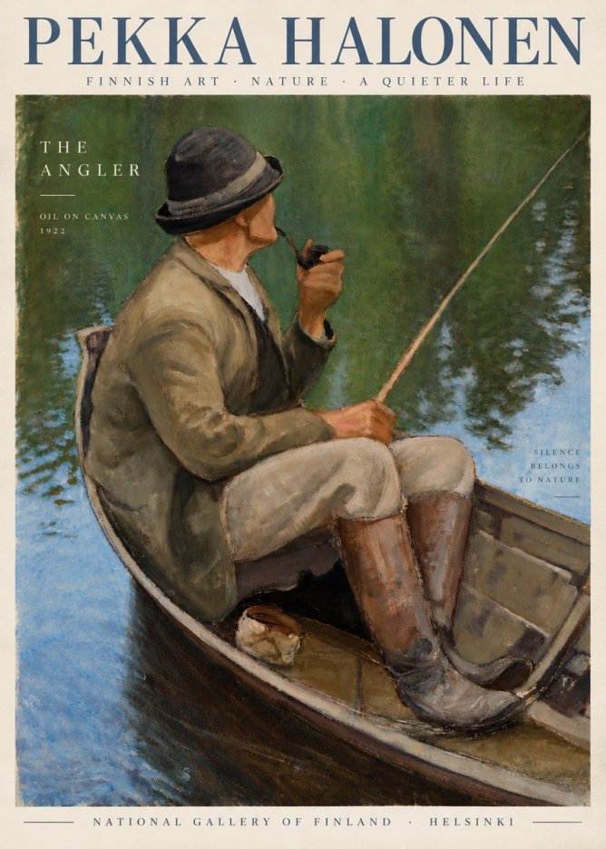 Pekka Halonen The Angler No5 - Juliste