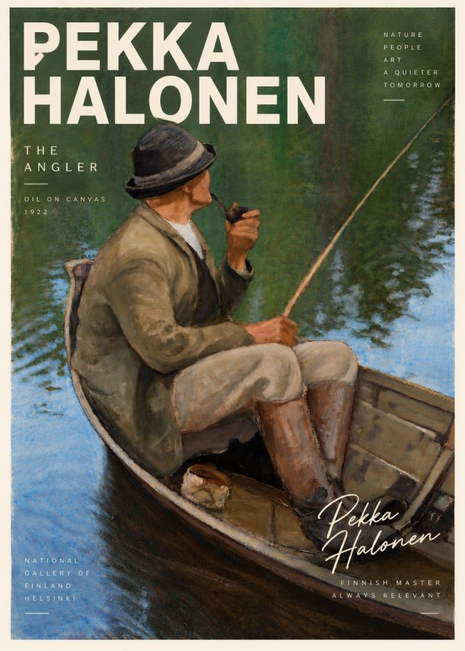 Pekka Halonen The Angler No6 - Juliste