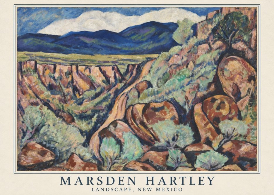 Marsden Hartley Landscape, New Mexico No5 - Juliste