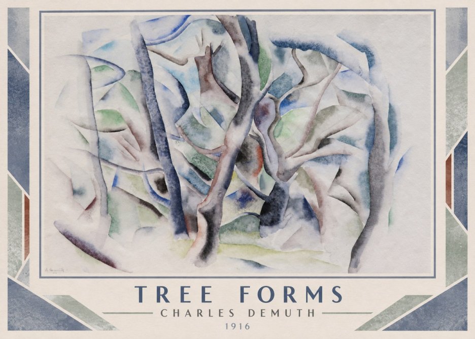 Charles Demuth Tree Forms No1 - Juliste