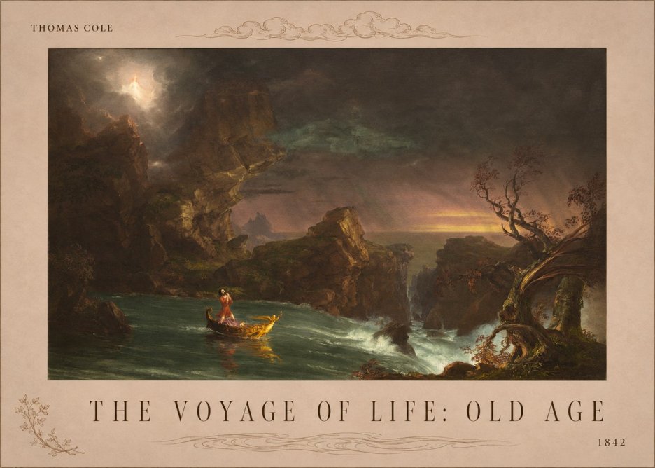 Thomas Cole The Voyage of Life: Old Age V No4 - Juliste