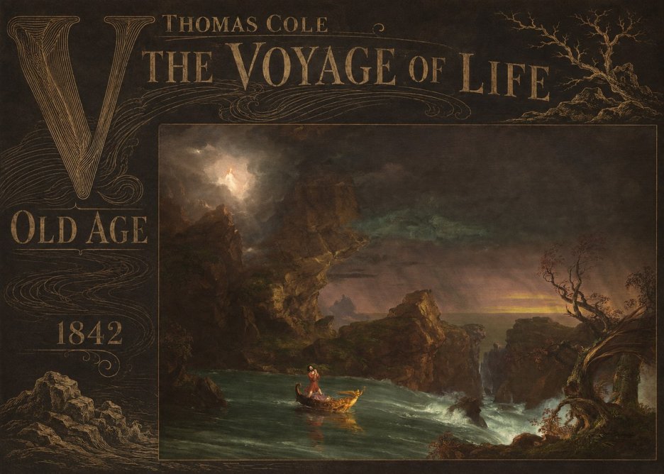 Thomas Cole The Voyage of Life: Old Age V No6 - Juliste