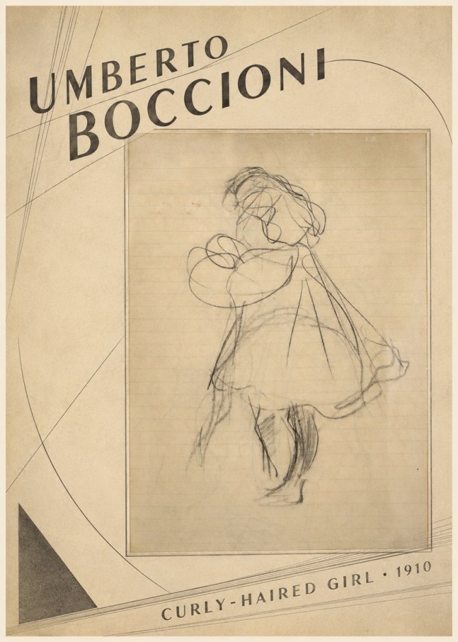 Umberto Boccioni Curly-haired Girl No2 - Juliste