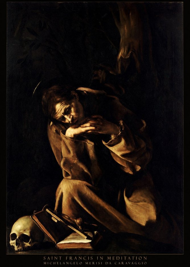 Michelangelo Merisi da Caravaggio Saint Francis in Meditation II No4 - Juliste