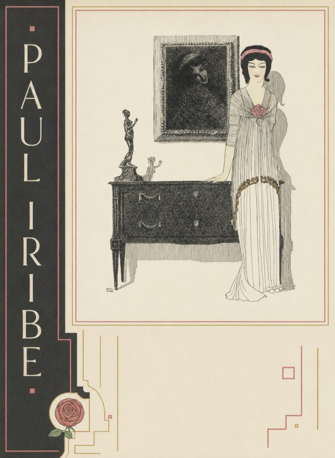 Paul Iribe Elegant Figure in Art Deco Interior No2 - Juliste
