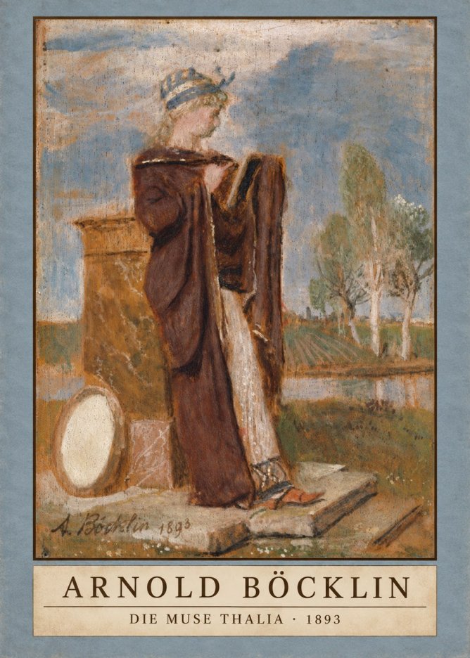Arnold Böcklin Die Muse Thalia I No3 - Juliste