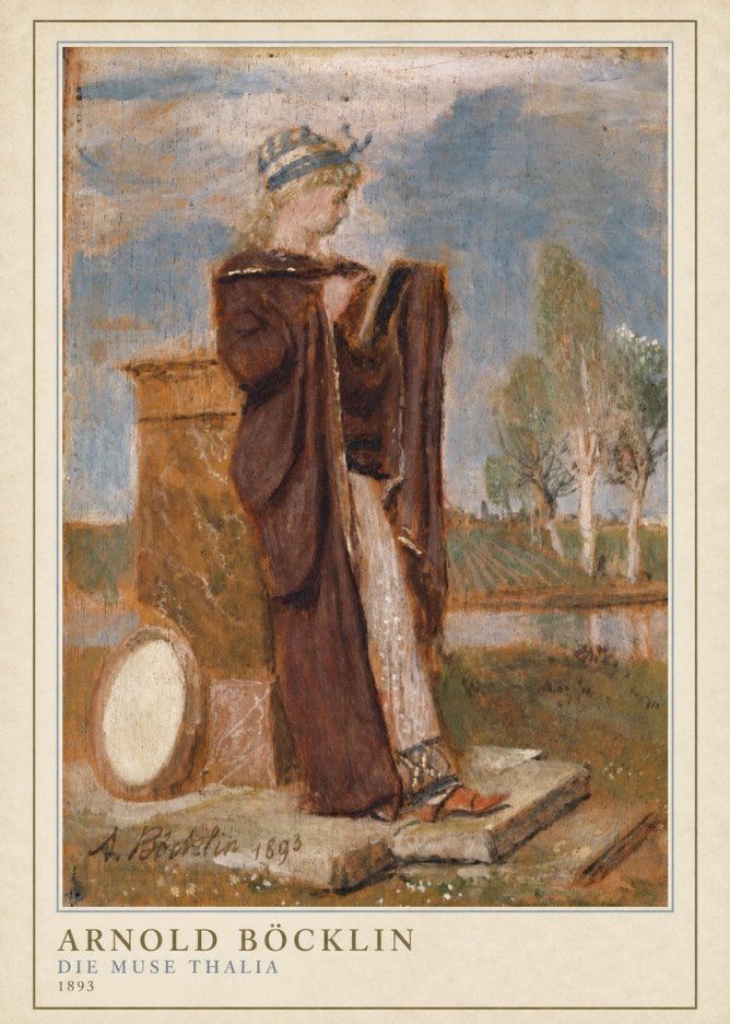 Arnold Böcklin Die Muse Thalia I No4 - Juliste
