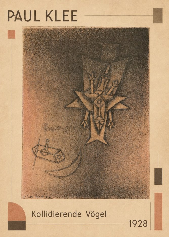 Paul Klee Kollidierende Vögel No1 - Juliste