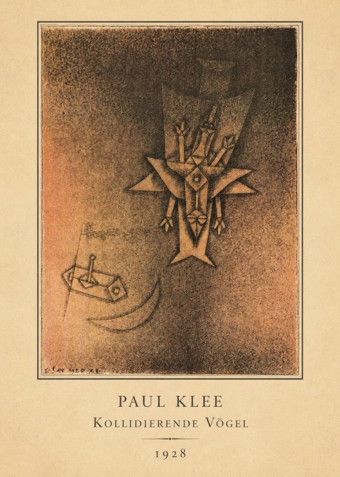 Paul Klee Kollidierende Vögel No3 - Juliste