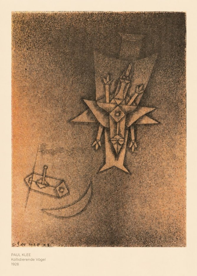 Paul Klee Kollidierende Vögel No5 - Juliste
