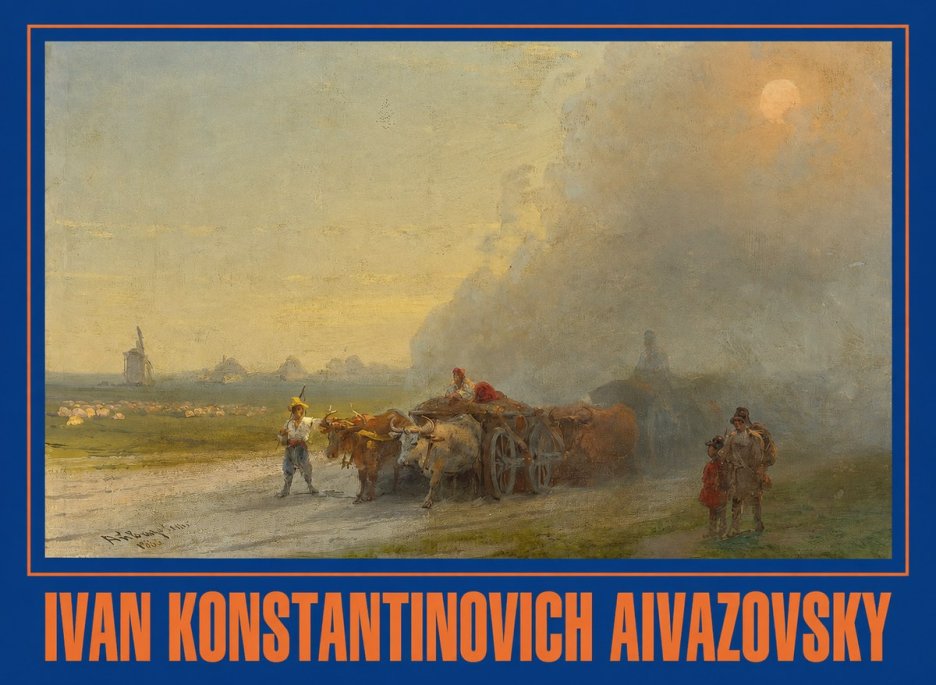 Ivan Konstantinovich Aivazovsky Landscape with Oxen No2 - Juliste