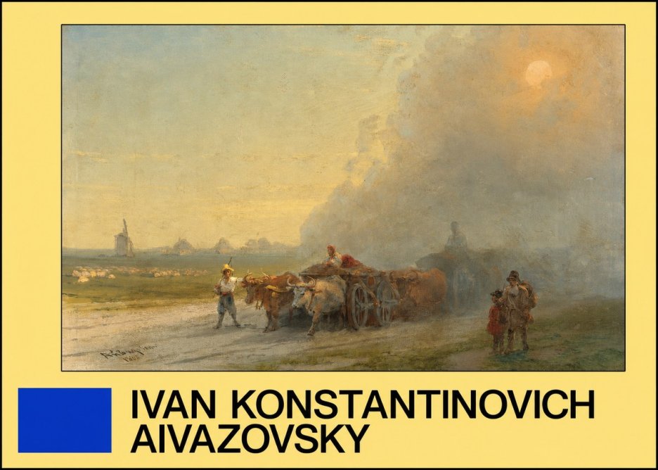 Ivan Konstantinovich Aivazovsky Landscape with Oxen No4 - Juliste