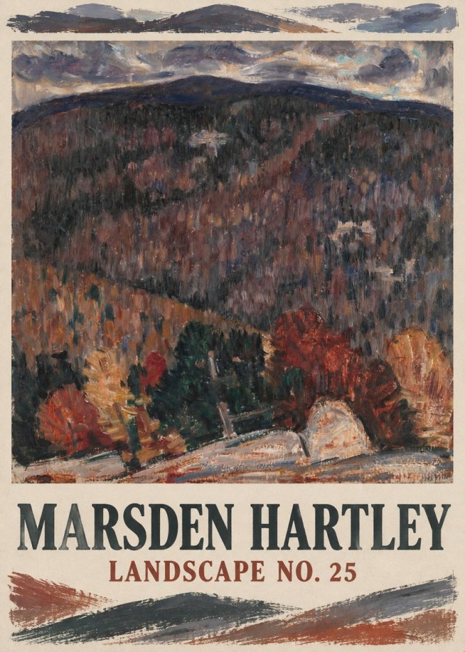 Marsden Hartley Landscape No. 25 No1 - Juliste