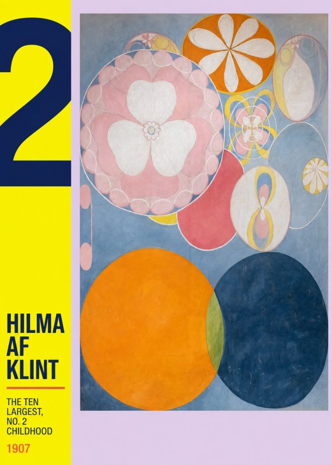 Hilma af Klint The Ten Largest, No. 2, Childhood No4 - Juliste