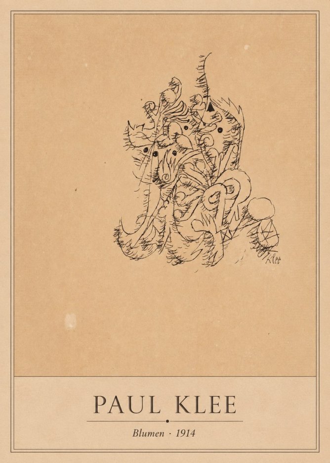 Paul Klee Blumen II No1 - Juliste