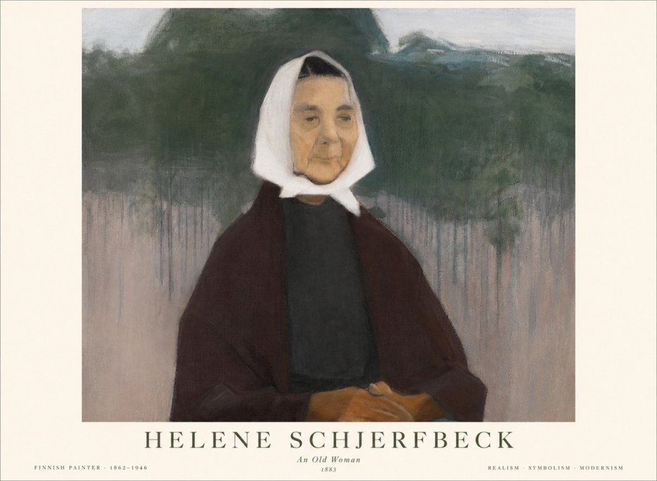 Helene Schjerfbeck An Old Woman No1 - Juliste