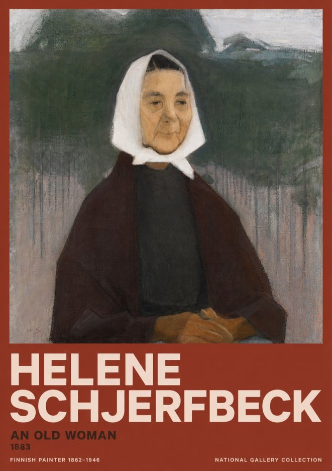 Helene Schjerfbeck An Old Woman No2 - Juliste