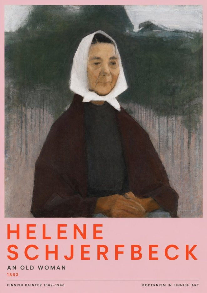 Helene Schjerfbeck An Old Woman No4 - Juliste