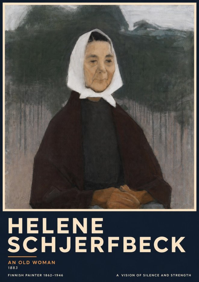Helene Schjerfbeck An Old Woman No5 - Juliste