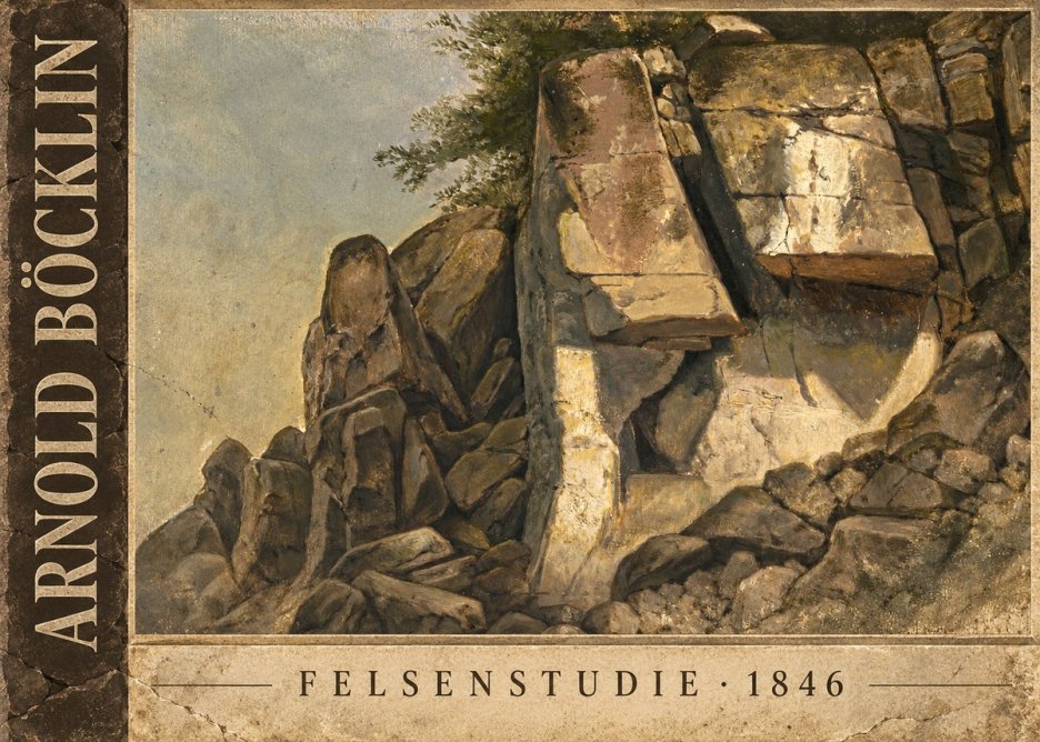 Arnold Böcklin Felsenstudie No3 - Juliste