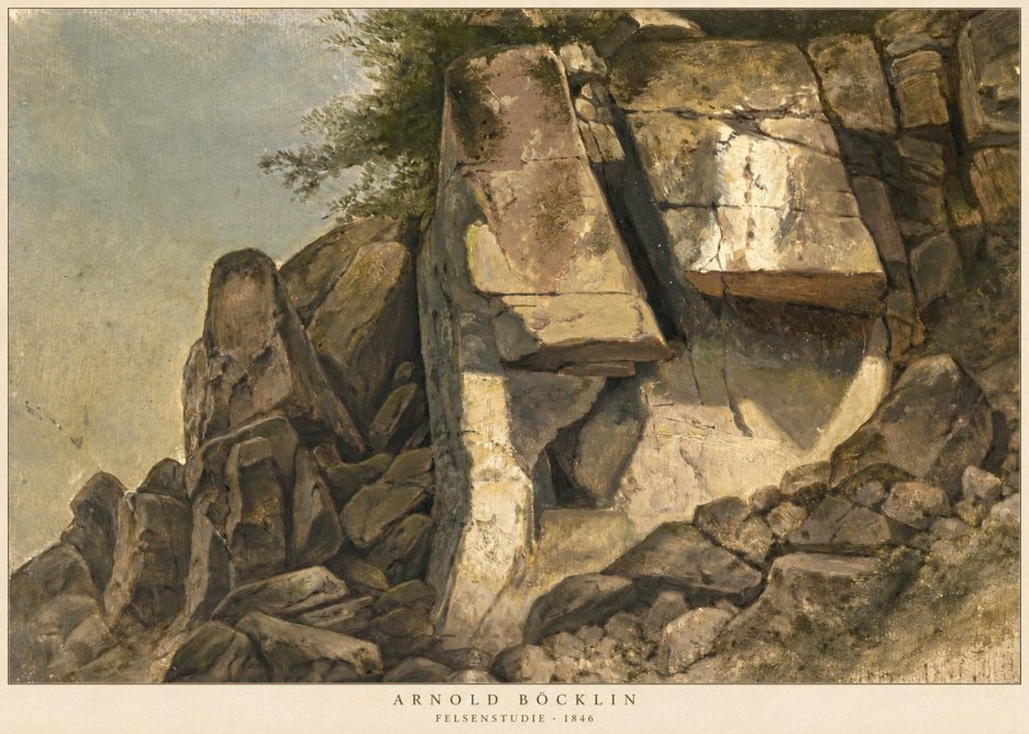 Arnold Böcklin Felsenstudie No5 - Juliste