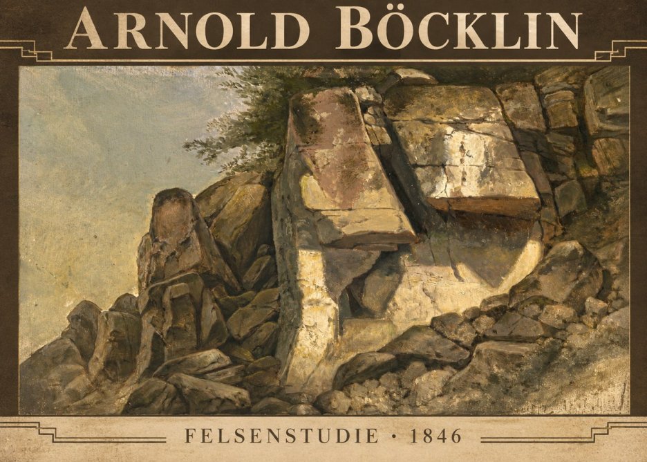 Arnold Böcklin Felsenstudie No6 - Juliste