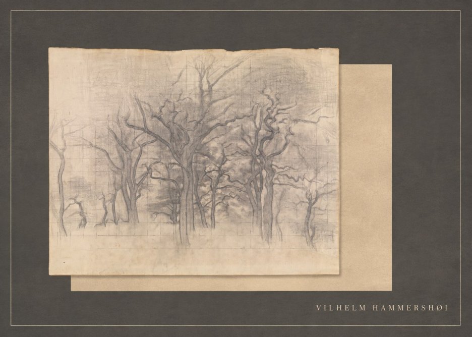 Vilhelm Hammershøi Oak Trees No5 - Juliste